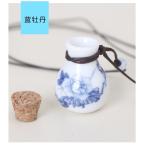 Yahoo! Yahoo!ショッピング(ヤフー ショッピング)藍牡丹　香水瓶風　陶器ネックレス　手作り陶器小物　首飾り　陶磁器飾り