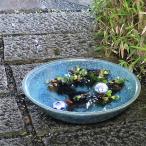 18 номер синий бусина ro водяная лилия горшок . type Shigaraki . круглый аквариум,me Dakar горшок . рекомендация керамика оризия горшок горшок с водой [su-0232]