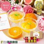 母の日 遅れてごめんね ギフト プレゼント スイーツ ゼリー みかんゼリー フルーツゼリー 6個 花とスイーツ おしゃれ 送料無料