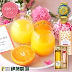 母の日 2025 ジュース ギフト みかんジュース ストレート 飲料 花付き 750ml フルーツ ジュース 送料無料