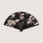 扇子 布製 妖怪づくし 百鬼夜行 クロ