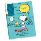 スクエア スヌーピー 2025年ダイアリー A6 マンスリー 手帳 3月始まり 05SD-PB 青緑