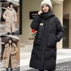 ロングコート レディース 冬 大きいサイズ ベンチコート フード付き 中綿コート ダウンジャケット ダウンコート ポケット 着痩せ 無地 冬服 軽量 防寒 厚手 アウ