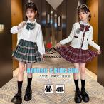 キッズスーツ入学式チェック柄リボン...