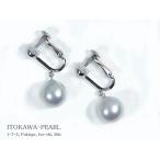 Yahoo! Yahoo!ショッピング(ヤフー ショッピング)無調色あこや真珠ぶら下がりタイプイヤリング＜9.0mm＞ネジバネ式・K14WG E-4723