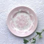 バーレイ ピンク アジアティックフェザンツ プレート 17.5cm イギリス製 皿 鳥 花 BURLEIGH 英国 陶器 食器