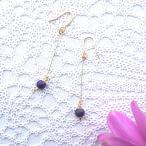 ピアスラピスラズリブルー系ロングハ...