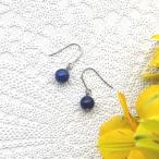 ピアス縞瑪瑙ブルーハンドメイドブル...