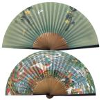 ペアー扇子/記念日/若冲扇子　樹下鳥獣図屏風(Ia203)