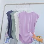 ゆったり 通気Tシャツ 丸み裾 サイドスリット ヨガウェア 速乾 半袖 レディース スポーツウェア ヨガ ウェア トップス フィットネス ピラティス