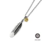  усилитель Japan amp japan Small Feather Necklace -tarnish- 13AH-112 маленький перо колье модный 