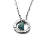 BELIEVEINMIRACLEbi Lee b in miracle TQ CIRCLE NC бирюзовый Circle колье стандартный товар подвеска sterling серебряная цепь голубой зеленый...