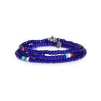 BELIEVEINMIRACLEbi Lee b in miracle GLASS BZ LONG NC NAVY стекло бисер длинный колье темно-синий стандартный товар 3 полосный LAP браслет 2WAY рука колесо ka черновой...