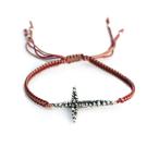 ショッピングチャンルー Chan Luu チャンルー LARGE CROSS BRACELET (Red Mix) / ラージ クロス ブレスレット レッド ミックス 正規品 十字架 スターリングシルバー 赤 銀 925 ペア…