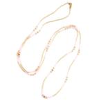 ショッピングチャンルー Chan Luu チャンルー PINK MIX LAYERING NECKLACE NGZ-10838 ピンク ミックス レイヤリング ネックレス 正規品 2連 ブレスレット 3way ゴールドビーズ ピ…