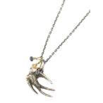 HARIM - обод Romanesque Swallow "A" with jemset / HRP058 колье подвеска серебряный мужской женский tsubame