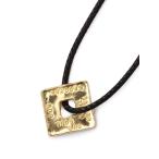 HARIM - обод stairway to Heaven SQUARE CORD NECKLACE K18coating / HRP115GPC колье подвеска Gold мужской женский 