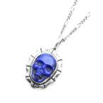 ショッピングダウニー Lee Downey リーダウニー Skull Pendant (Large Waves) - Lapis lazuli / スカルペンダント ネックレス ラピスラズリ 正規品 宝石 パワーストーン シルバー…