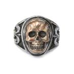 Lee Downey リーダウニー Sculpted Skull Ring - Mokumekin (木目金) / スカル リング 指輪 ドクロ シルバー メンズ レディース 送料無料