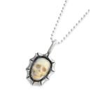 Lee Downey Lee da морской еж -Tiny Skull Necklace - Mammoth Ivory / Skull колье подвеска мамонт окаменелость серебряный do хромирование z женский бесплатная доставка 