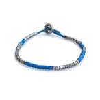 M.Cohen エムコーエン sterling silver with blue beads スターリングシルバー ウィズ ブルービーズ B-103732-SLV-BLU 正規品 ブレスレット 腕輪 水色 92…