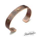 schu-do беж машина metal STUDEBAKER METALS Three Rivet Cuff (Copper / Brass) браслет браслет латунь 