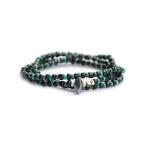 SunKu thank 39 бисер колье &amp; браслет ( античный × бирюзовый ) LTD-016 стандартный товар подвеска серебряный латунь Gold зеленый черный 