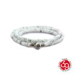 SunKu thank 39 Howlite Beads Necklace &amp; Bracelet - u свет колье &amp; браслет SK-070 стандартный товар белый серебряный натуральный камень серебряный пара 