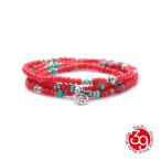 SunKu thank 39 белый Heart &amp; бирюзовый длинный колье (peace charm) SK-086 стандартный товар деталь очарование красный 4 полосный LAP браслет подвеска 