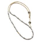  on The Sunny боковой ob The Street ON THE SUNNY SIDE OF THE STREET Metal × Leather Long Necklace (Natural) длинный колье 
