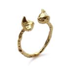 VERAMEAT ヴェラミート Cheshire Kiss Ring / チェシャ キス リング 正規品 指輪 ネコ 猫 ピンキー ファランジ ブラスゴールド 動物 アニマル アリス 真鍮 …