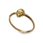 VERAMEATve Lamy toTiny Skull Ring / Thai колено Skull кольцо стандартный товар кольцо fa Ran ji Pinky череп .. латунь Gold тонкий латунь золотой пара kyu...