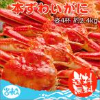 本 ズワイガニ 姿 約1.2kg×2個 4杯  特大 ボイル ずわいがに ずわい蟹 ズワイ蟹 送料無料 お取り寄せグルメ