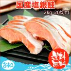 国産塩銀鮭 2kg20切（10切×2）送料無