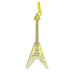  золотой. рекламная закладка [ flying V модель гитара ]