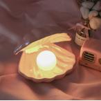 照明 ライト シェルランプ 貝殻 貝殻型ライト ナイトライト テーブルランプ ボタン電池