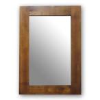 豪華に見える極太フレームミラー 60×90cm （ブラウン） SM13591 　国産 日本製 鏡 送料無料　