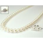 Yahoo! Yahoo!ショッピング(ヤフー ショッピング)パール（6.5mm〜6mm珠・鑑別書付）ネックレス＆K14WGイヤリングセット