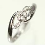【アニバーサリー10　結婚10周年 ダイヤモンド】K18WG・ダイヤモンド0.12ct　スウィートリング（指輪）