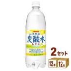 ショッピング炭酸水 サンガリア 伊賀の天然水炭酸水レモン ペット1L 1000ml 24本(12本×2ケース)