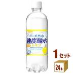 ショッピング在庫処分 在庫処分 賞味期限2024年6月8日 サンガリア 伊賀の天然水 強炭酸水レモン ペット500ml 24本