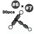 ローリング親子サルカン ステンレス銅合金 高強度 スイベル 30個【#6×#7】
