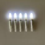 ウキトップ　白5本　ホワイト　夜光　電気ウキ　穂先ライト　夜釣り　ウキ釣り　ケミ