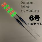 2本セット　棒ウキ　6号　6点発光　ヘラウキ　へらうき　電気ウキ W92