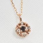 ネックレス レディース 10k ゴールド k10 金属アレルギー対応 10金 ダイヤモンド ブラック ...