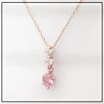 ネックレス レディース 10k ゴールド k10 金属アレルギー対応 10金 ダイヤモンド ピンクト ...