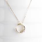 ネックレス レディース 18k ゴールド k18 金属アレルギー対応 18金 ダイヤモンド ムーン  ...