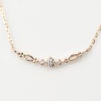 ネックレス レディース 10k ゴールド k10 金属アレルギー対応 10金 ダイヤモンド ライン  ...