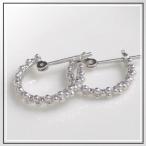 ピアス プラチナ900 フープピアス 地金 輪 バブル 小さめ シンプル