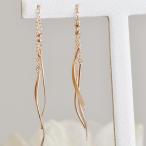 ピアス K10金 アメリカン ロング ピアス イエローゴールド ピンクゴールド ホワイトゴールド YG PG WG レディース